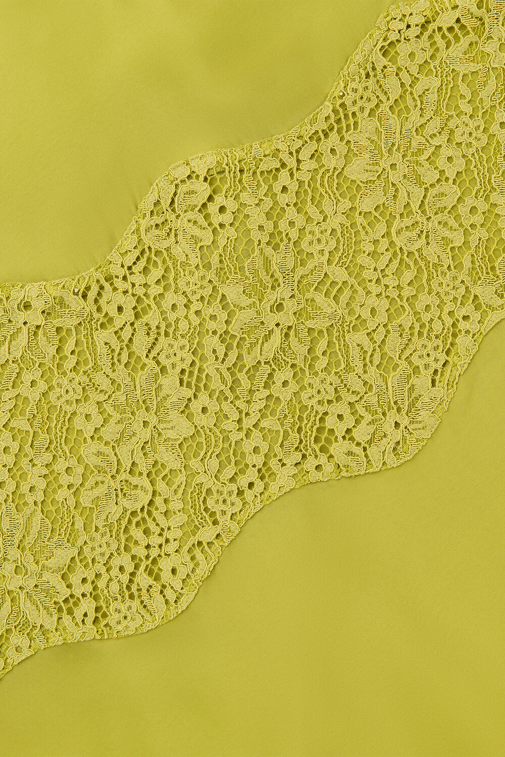 Lime Lace Insert Midi Dress