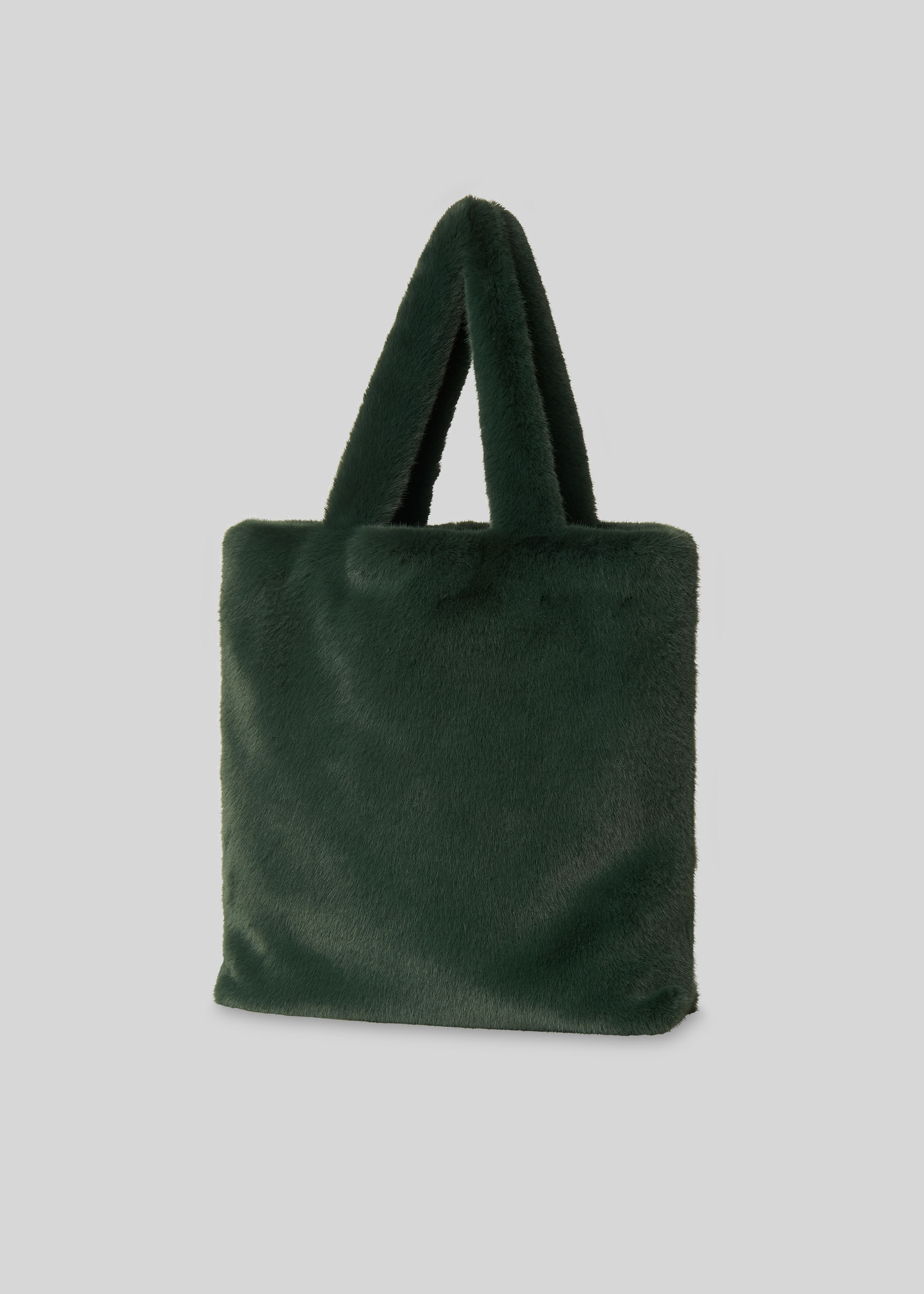 Green Hattie Faux Fur Tote