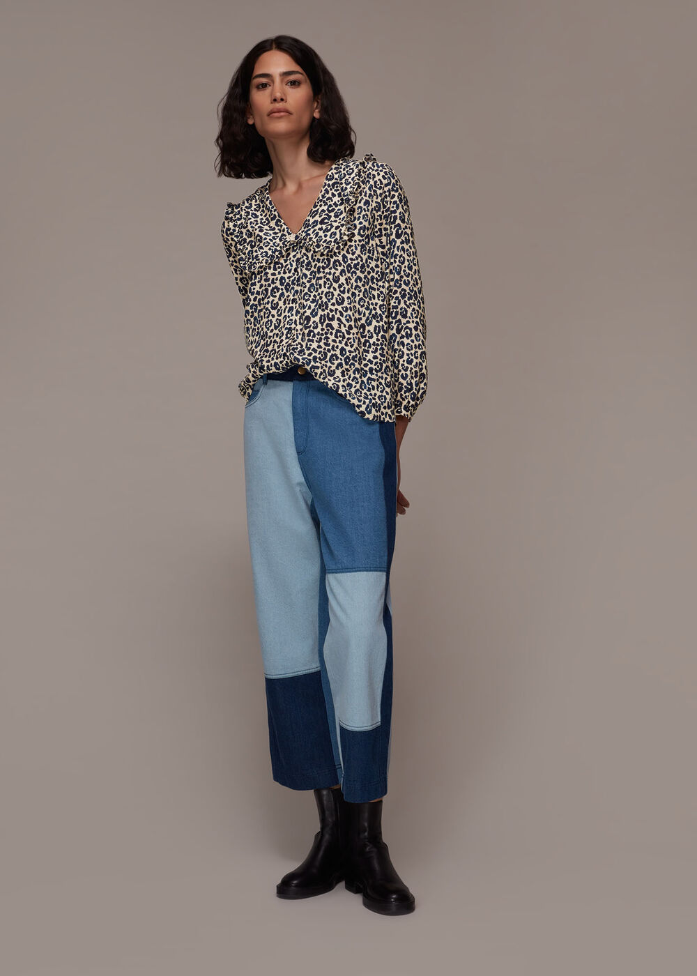 Cheetah Print Collar Top