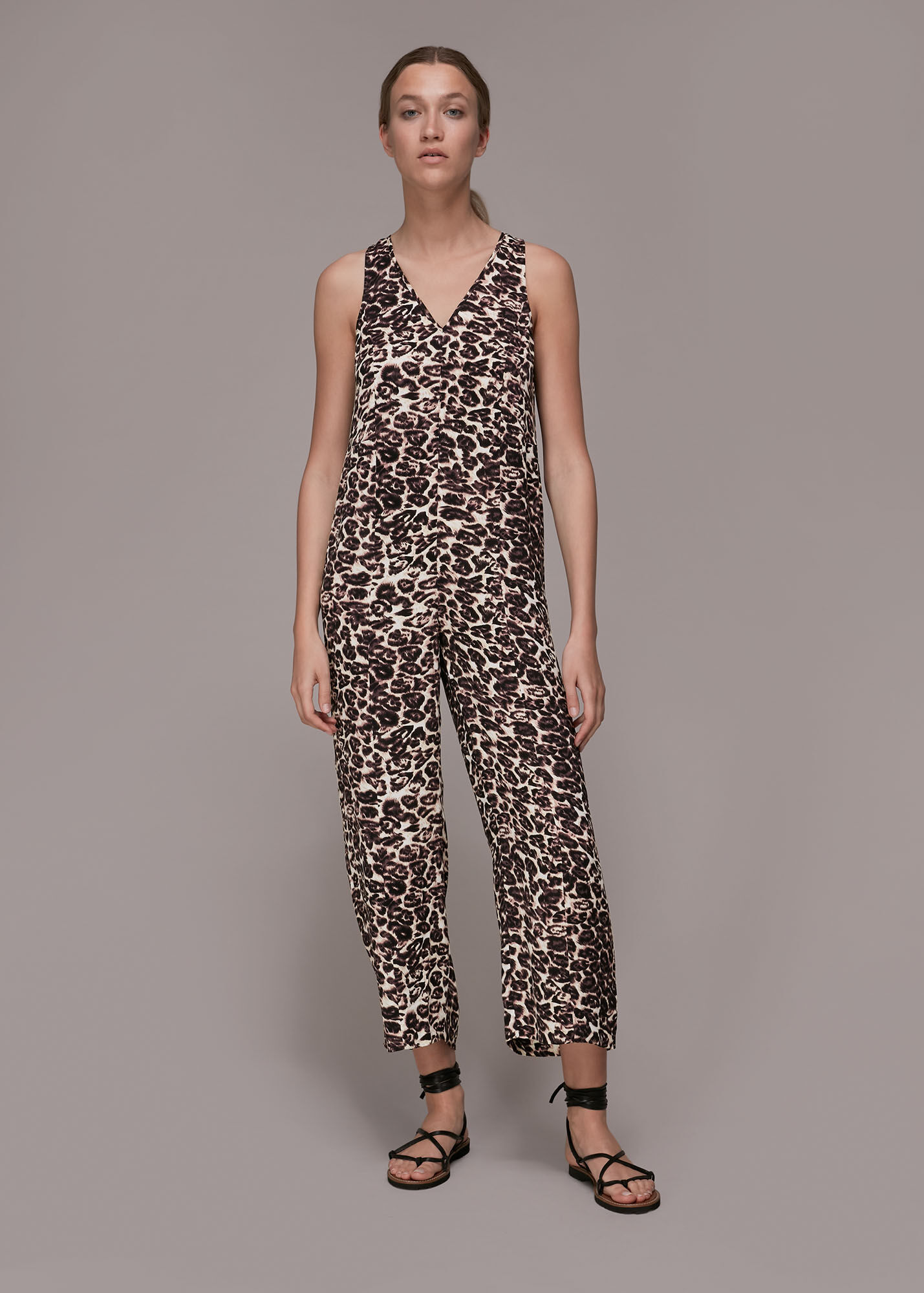 Multicolour Clouded Leopard Print Jumpsuit | WHISTLES