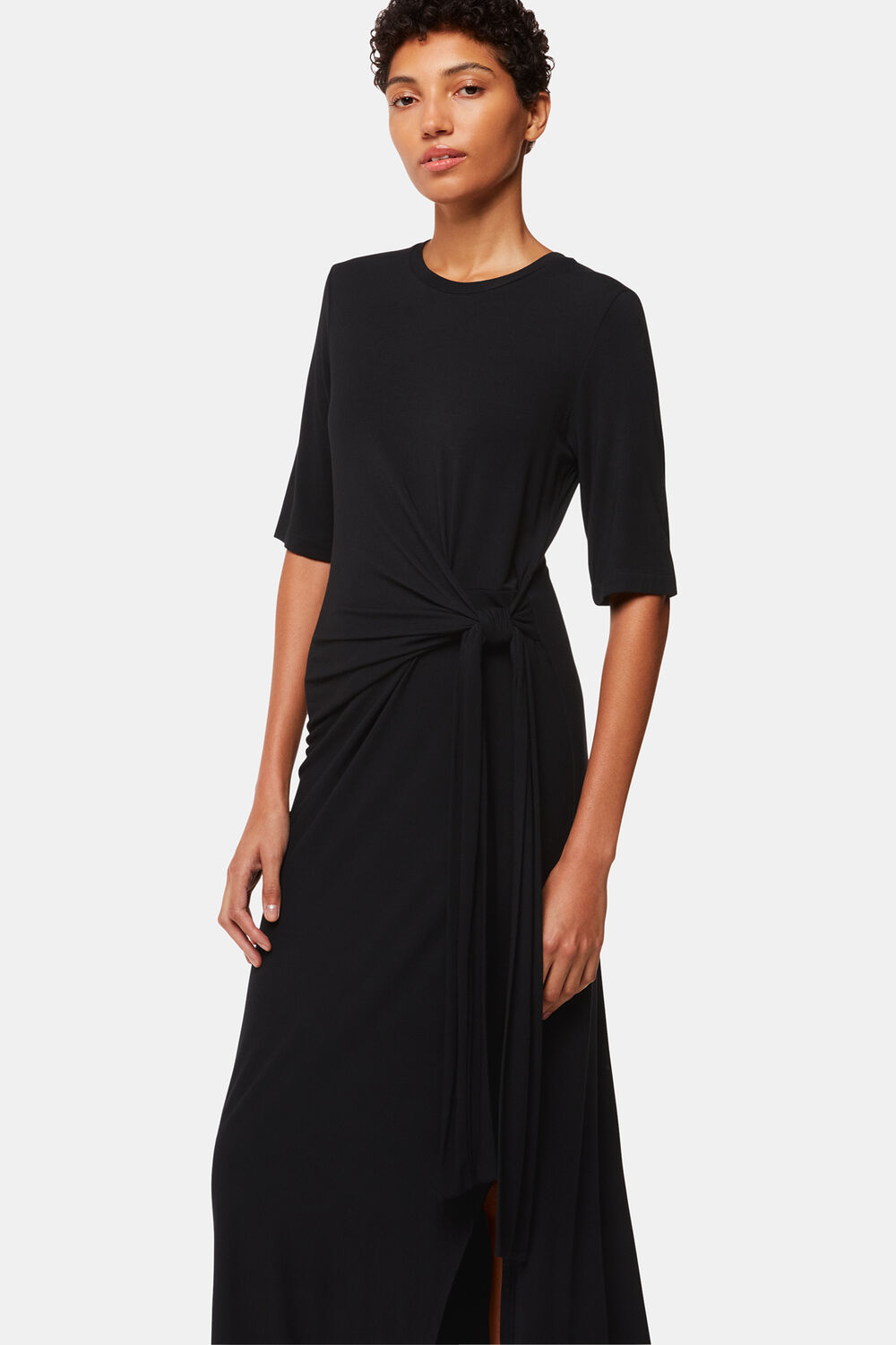 Twist Front Jersey Dress