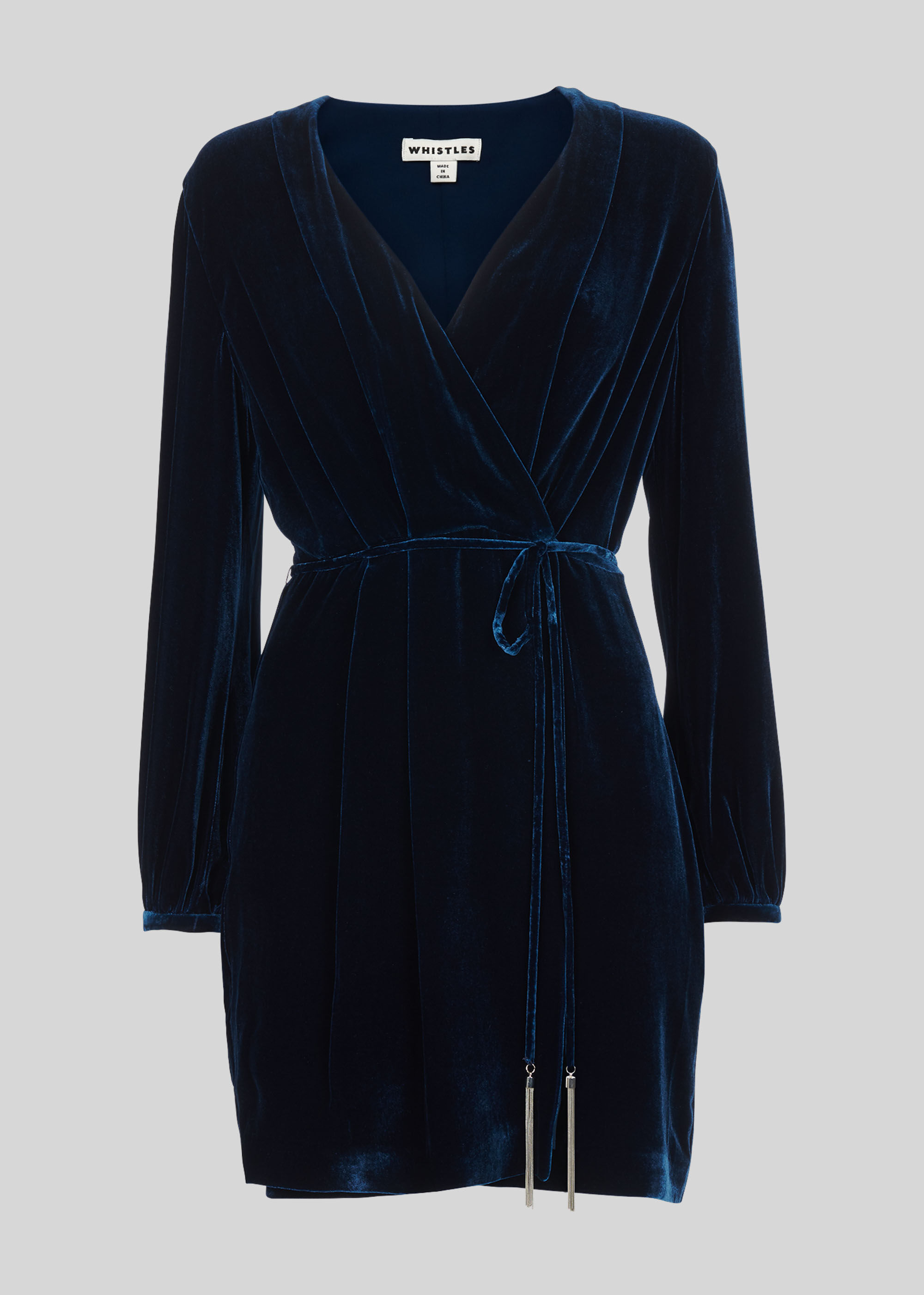 Whistles blue deals velvet dress