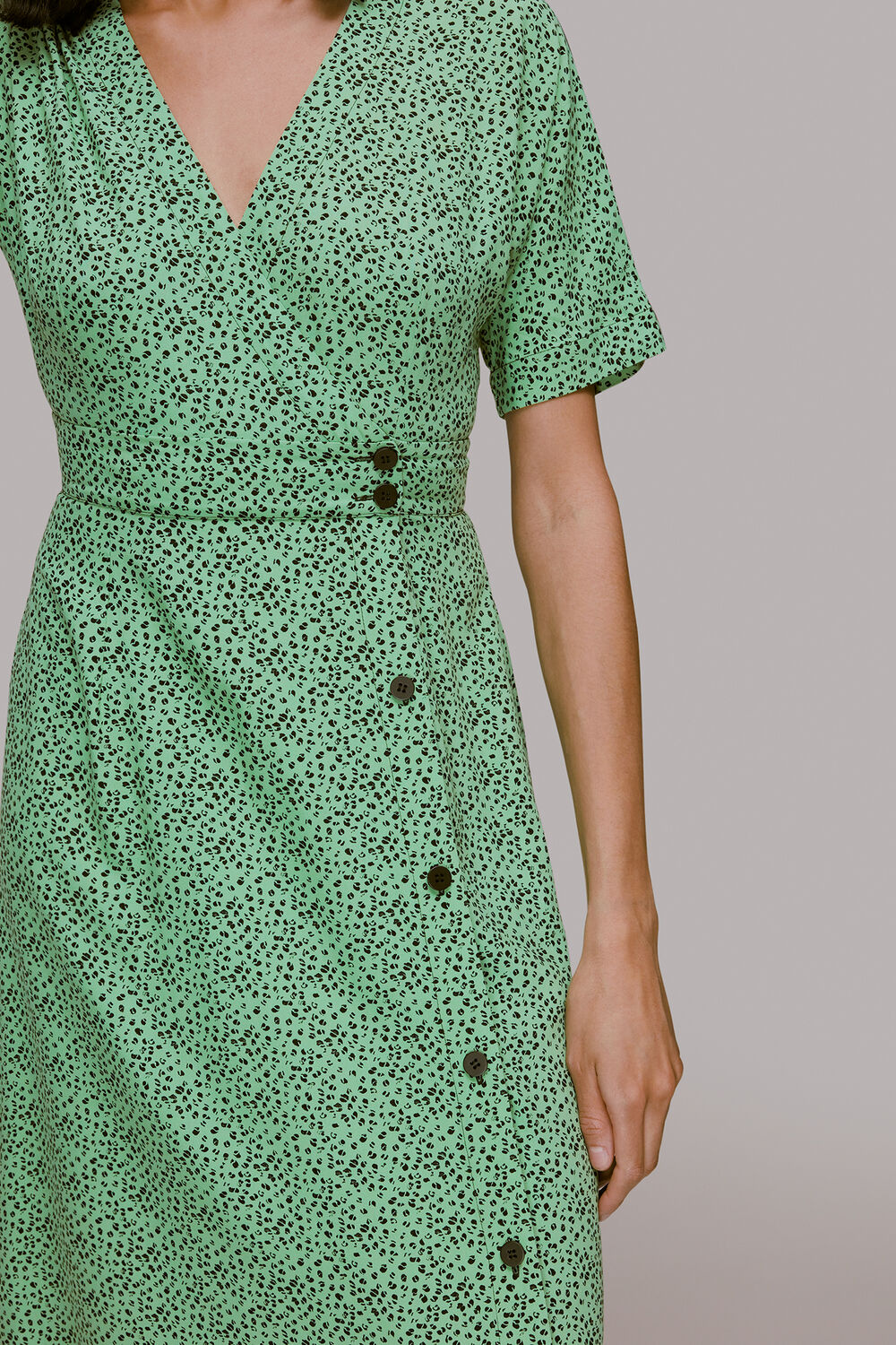 Ink Leopard Print Midi Dress