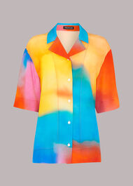 Rainbow Silk Bowling Shirt