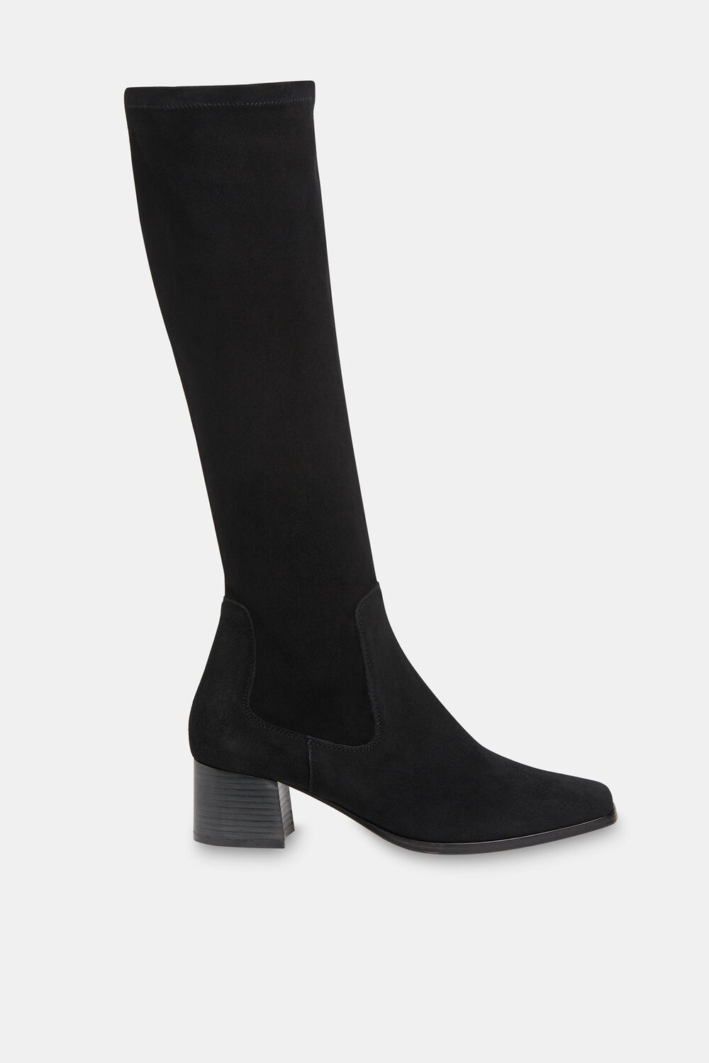 Black Blaire Stretch Knee High Boot