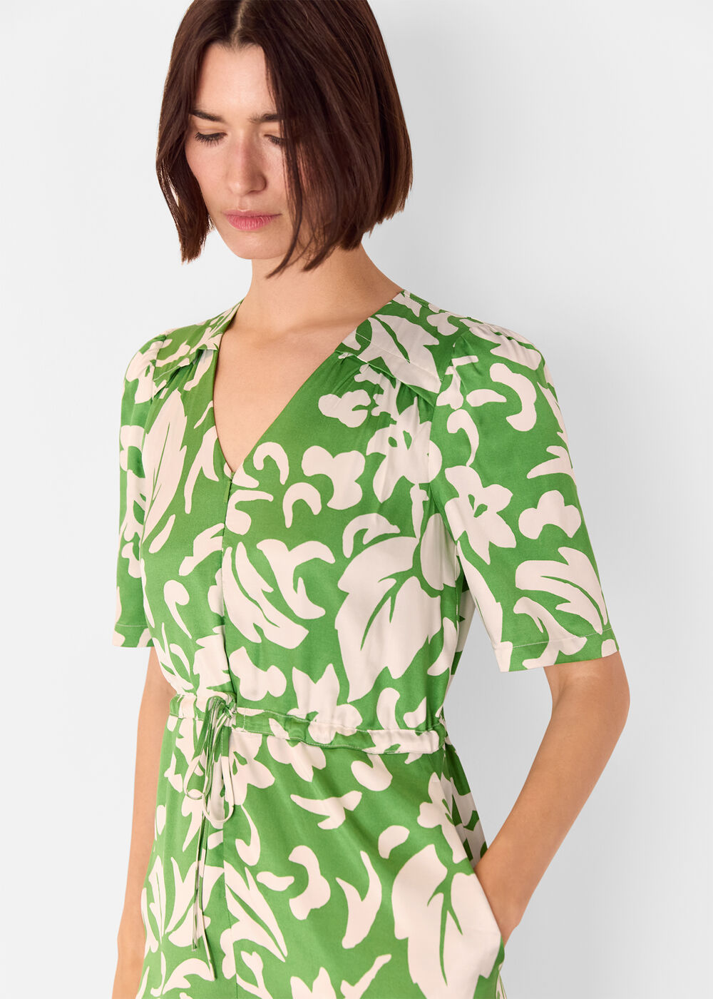 Floral Tie Waist Jumpsuit