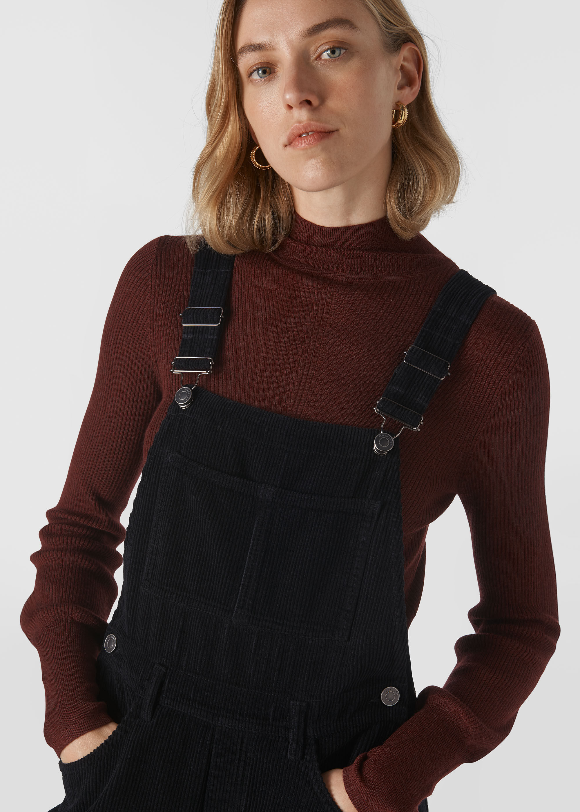 Whistles black dungarees clearance