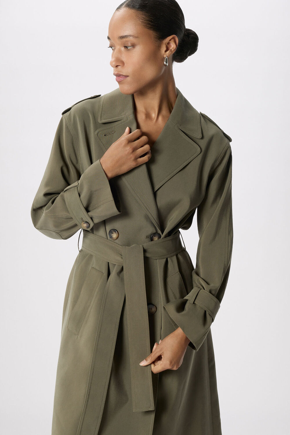 Khaki Riley Trench Coat