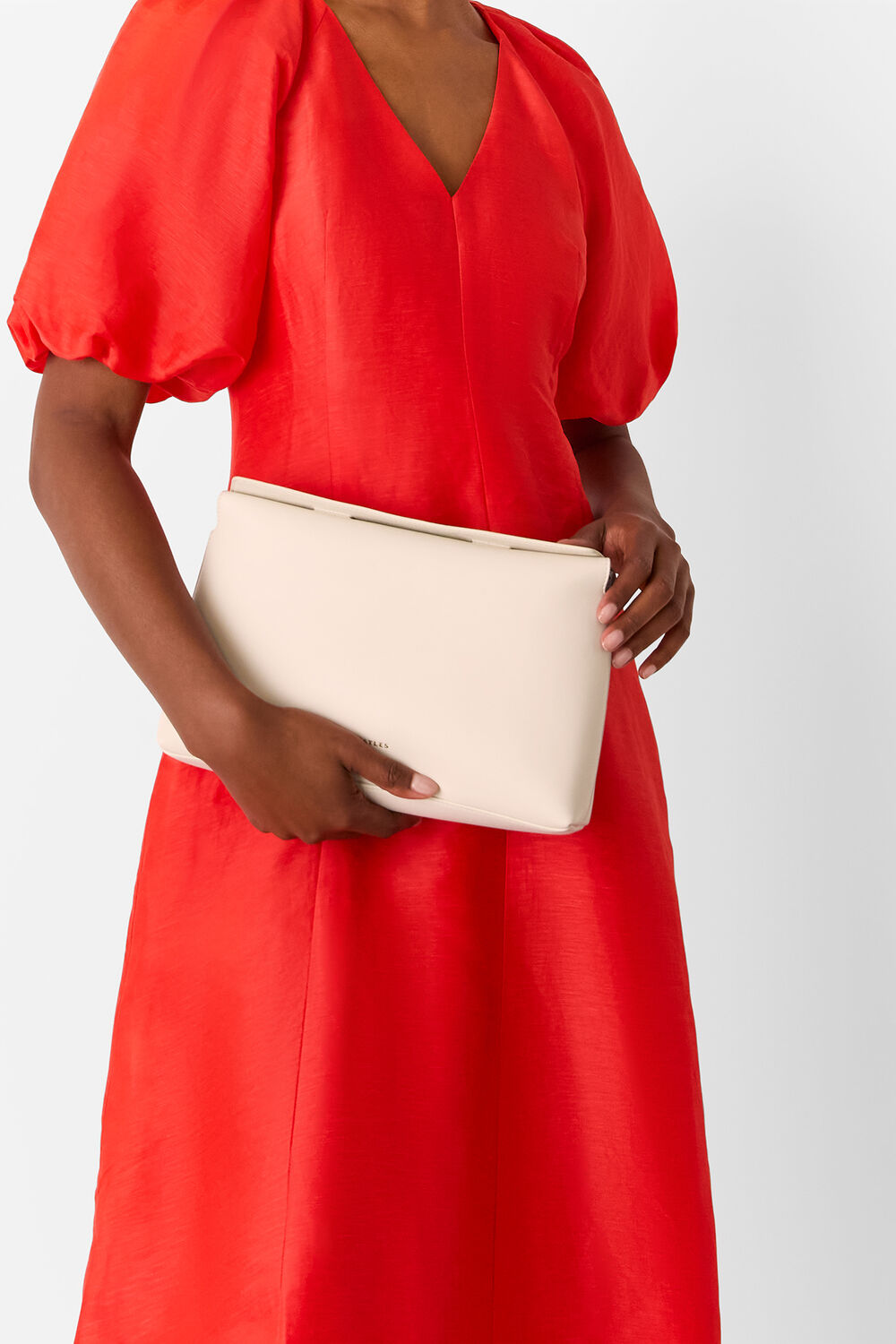 Ivory Fia Foldtop Clutch Bag