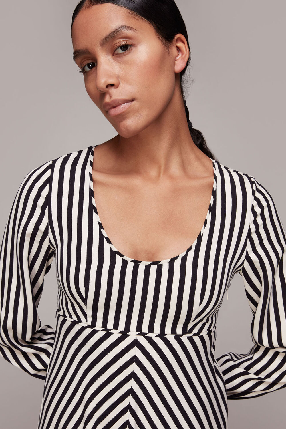 Misha Diagonal Print Dress