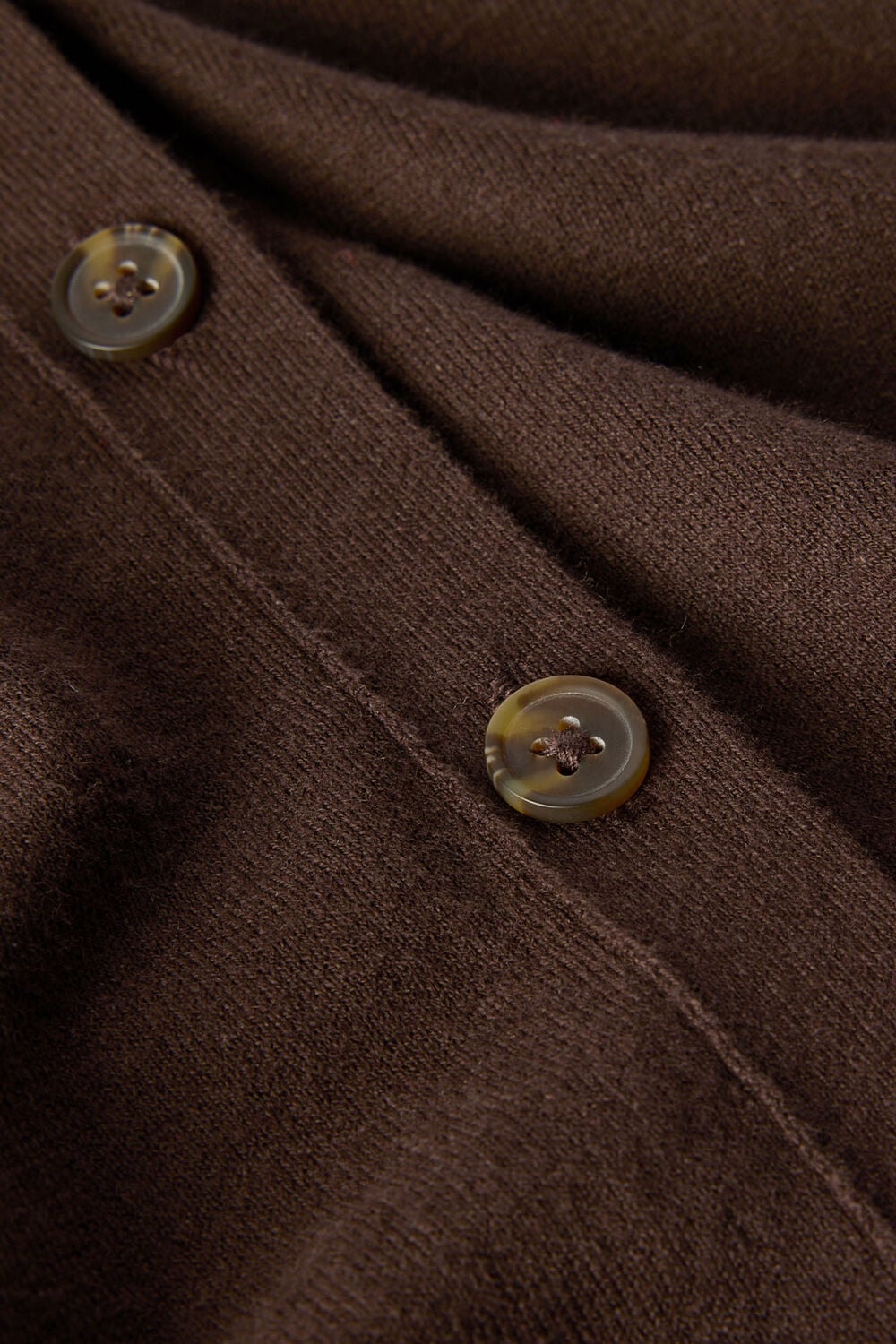Chocolate V Neck Linen Cardigan