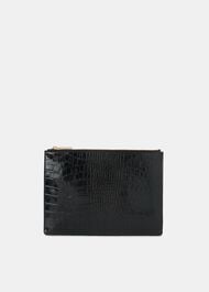 Shiny Croc Medium Clutch