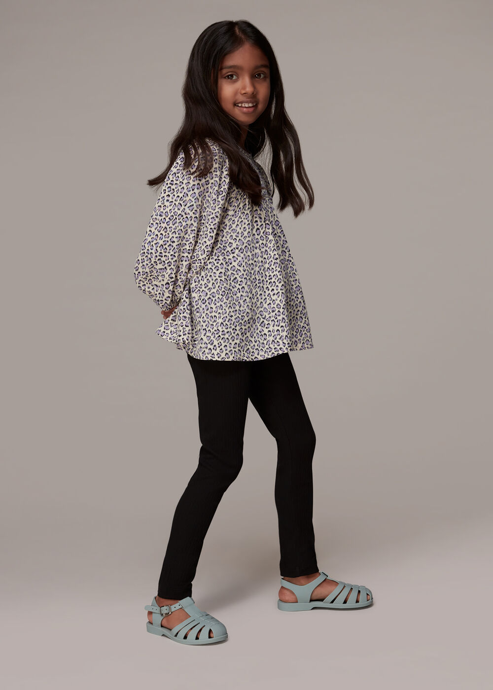 Dashed Leopard Wren Sleeve Top