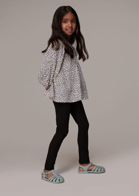 Dashed Leopard Wren Sleeve Top