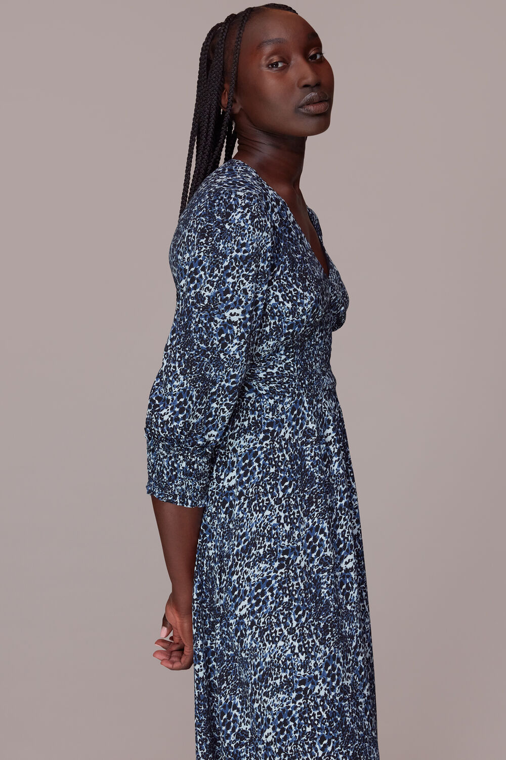 Speckled Leopard Midi Dress
