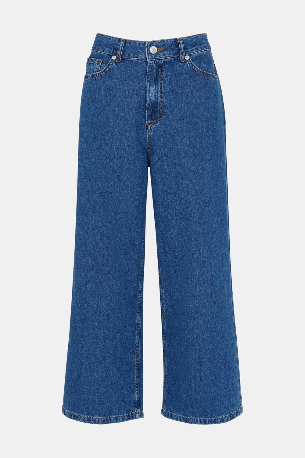 Denim Wide Leg Cropped Jean
