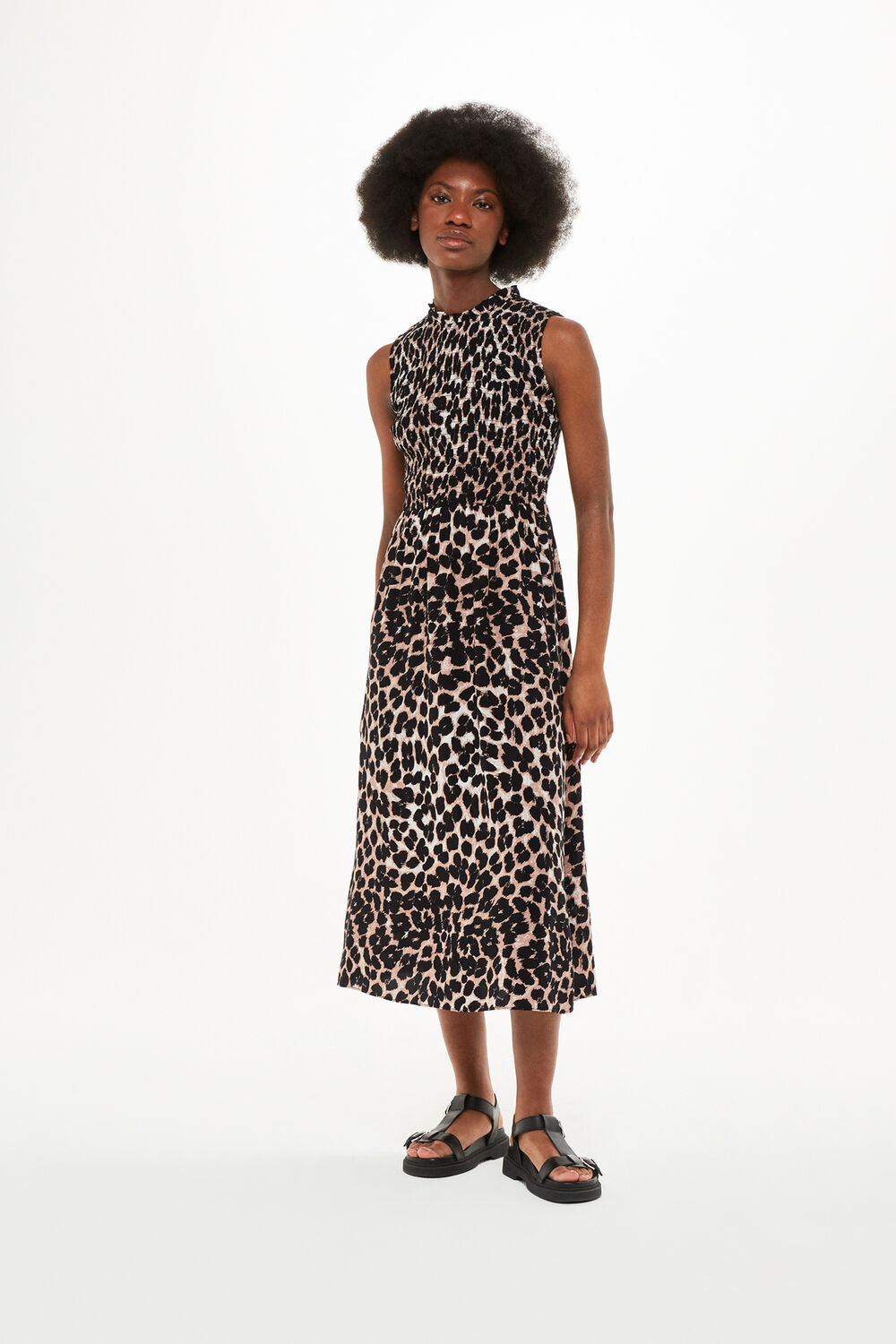 Heidi Leopard Spot Midi Dress