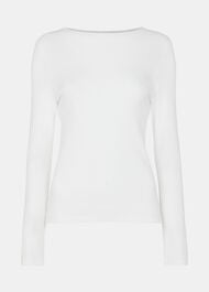 High Neck Long Sleeve Rib Top