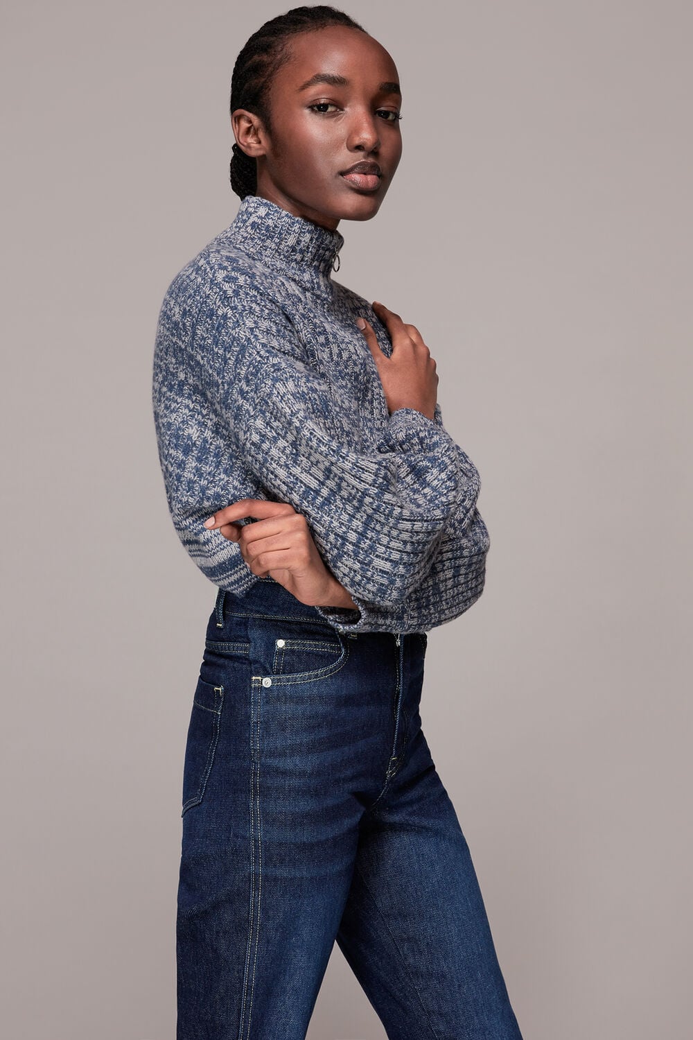 Dark Denim Authentic Slim Fray Jean