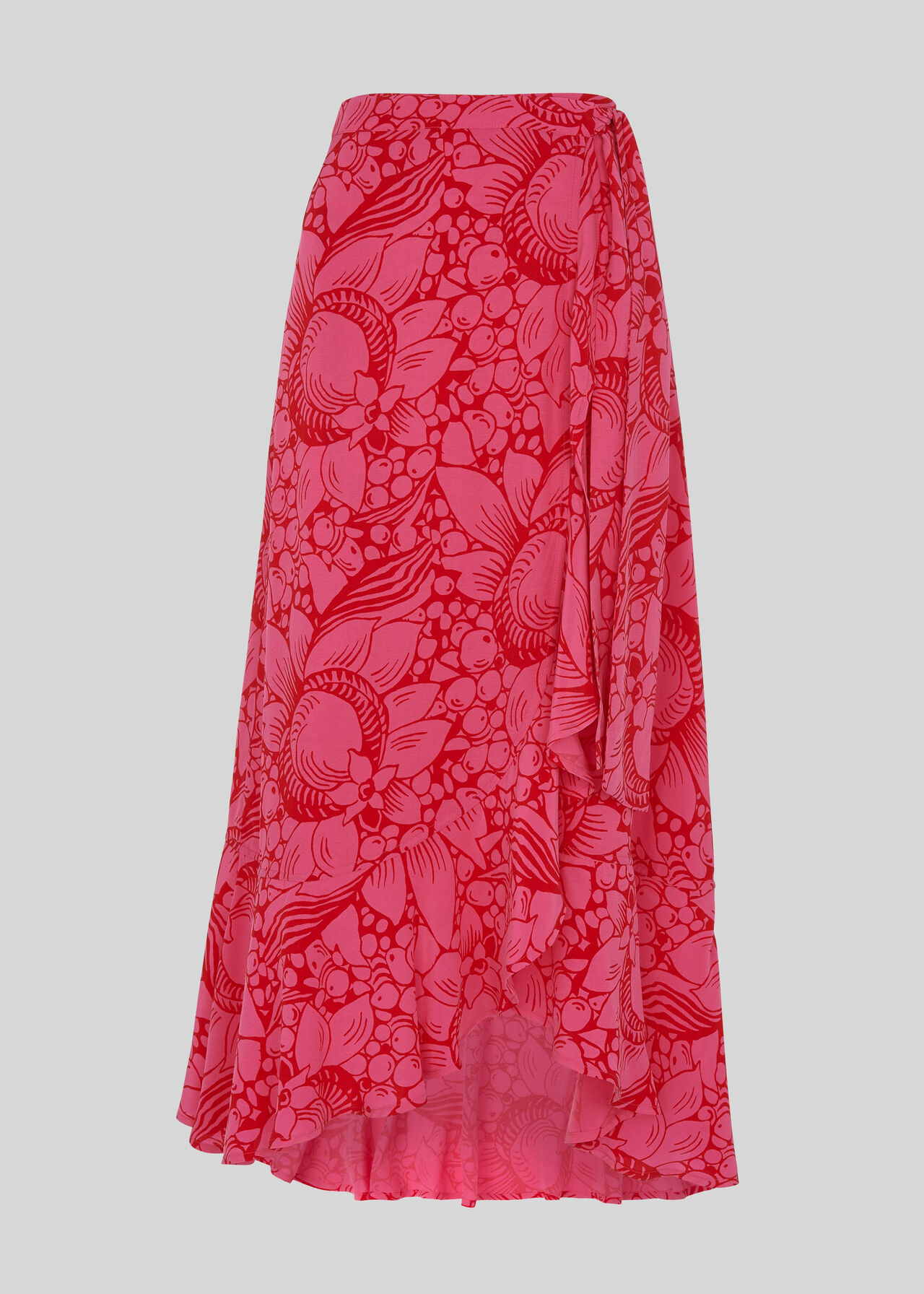 Sunflower Longline Wrap Skirt Pink/Multi