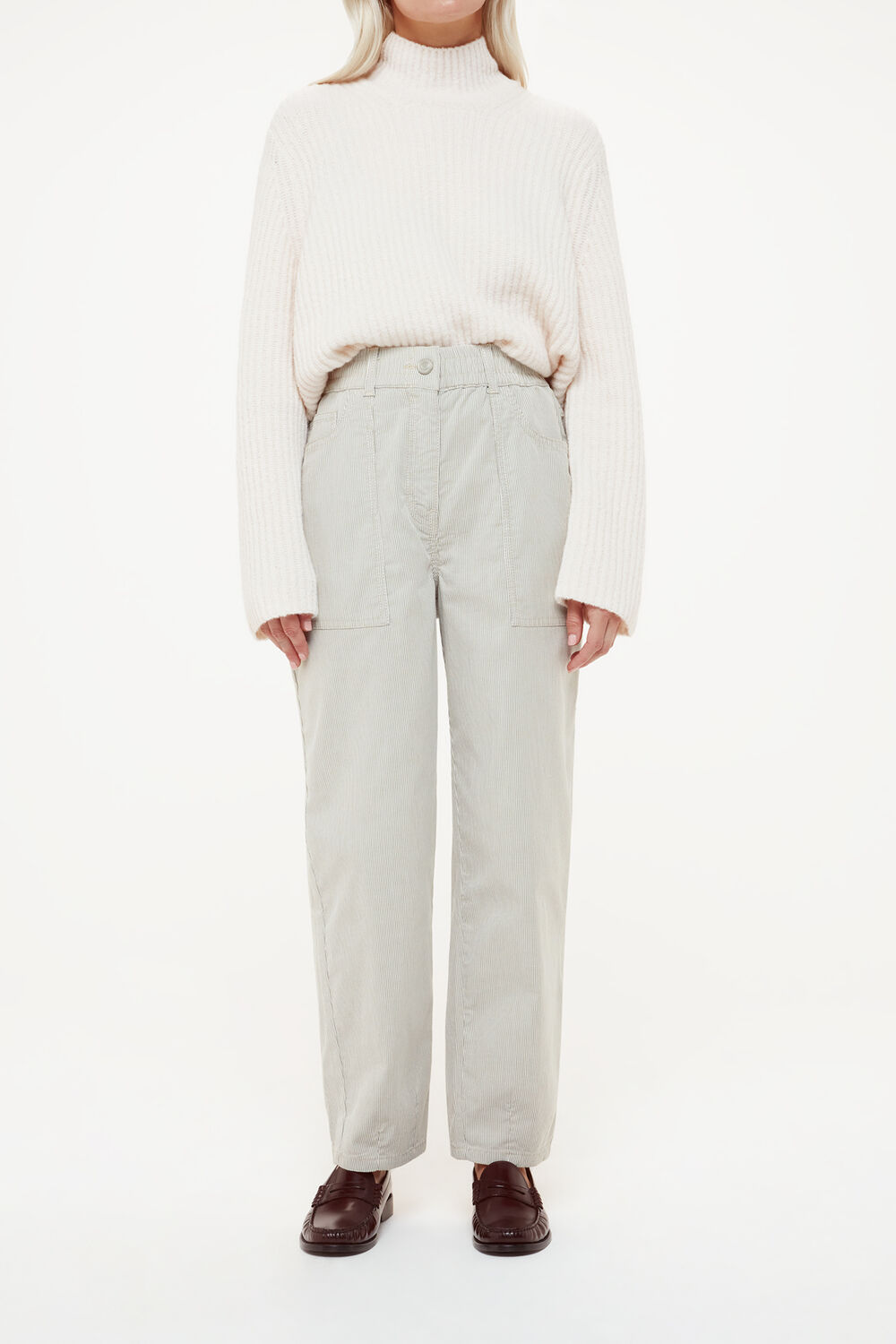 Petite Tessa Stripe Casual Trouser