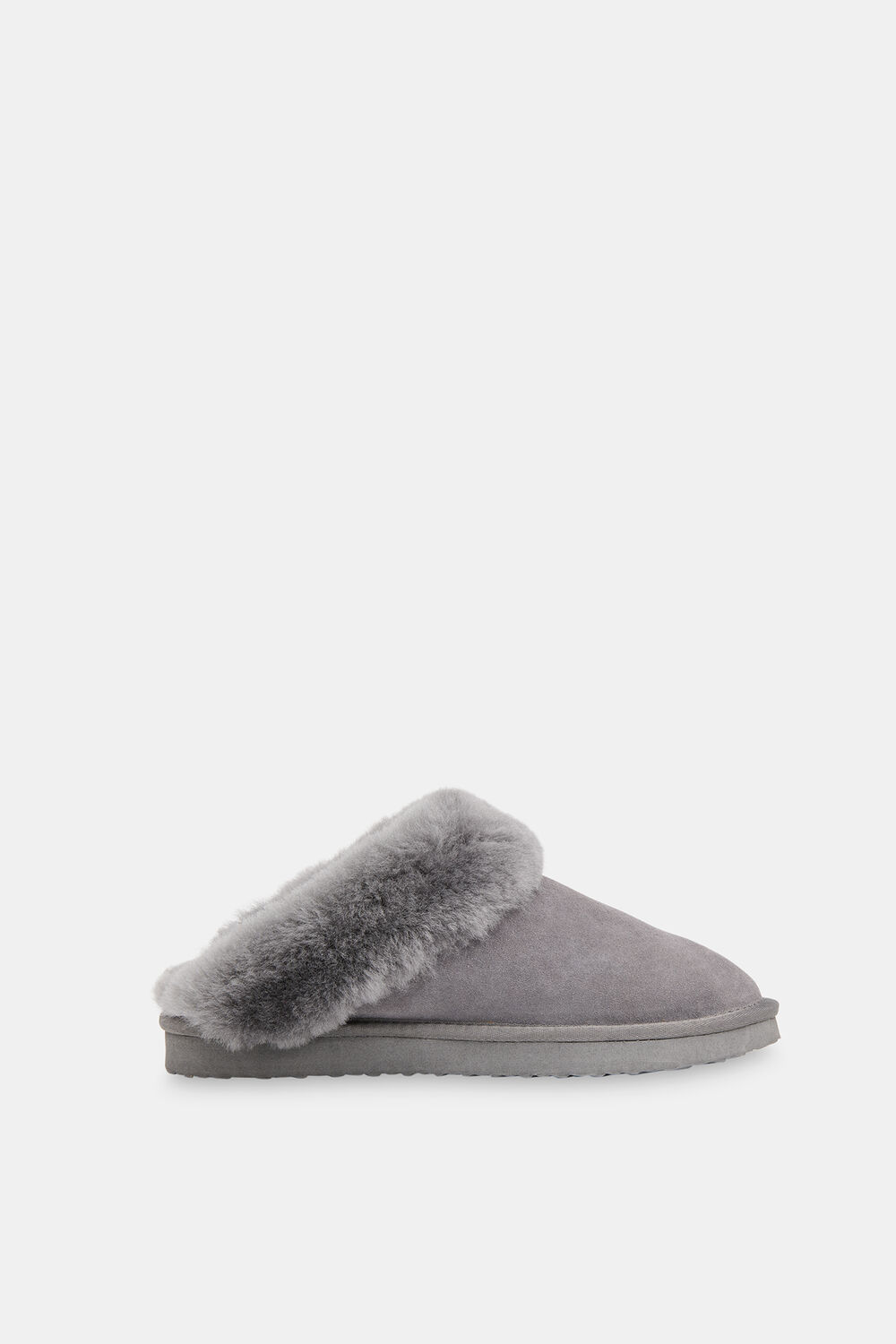 Grey Emilia Cuff Slipper