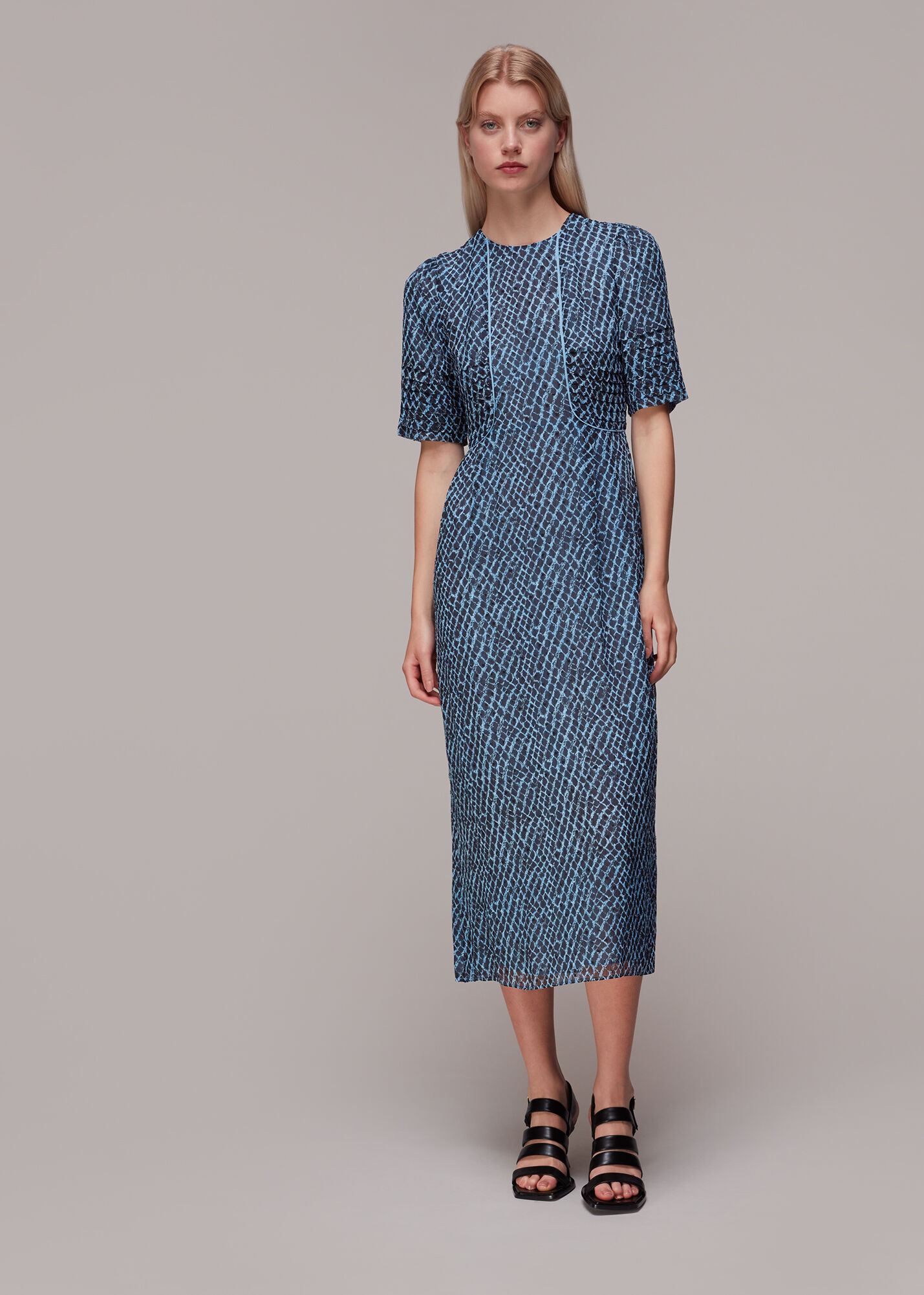 Whistles naya button detail dress outlet