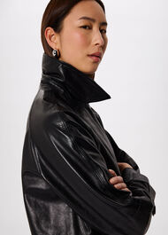 Short Leather Trench