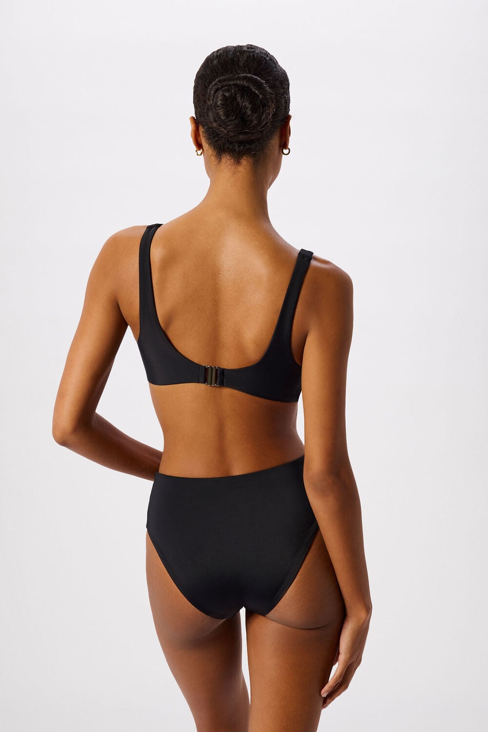 Black Twist Front Bikini Top