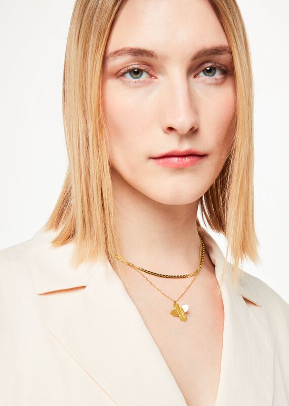 Gold Leaf Pendant Necklace