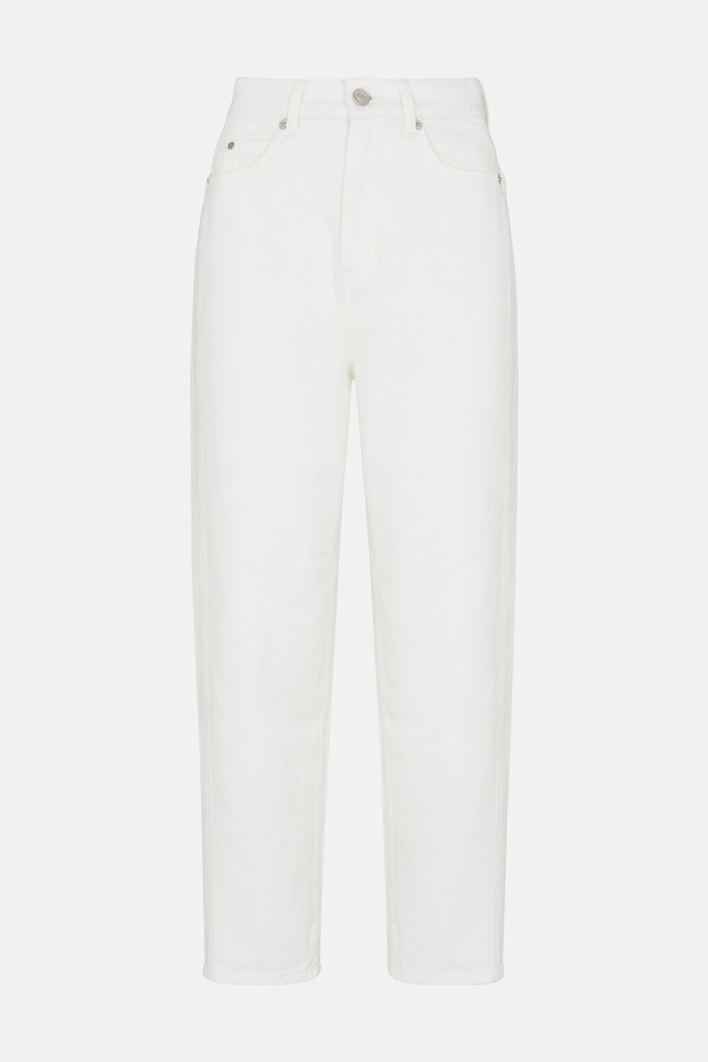 White Authentic Barrel Leg Jean