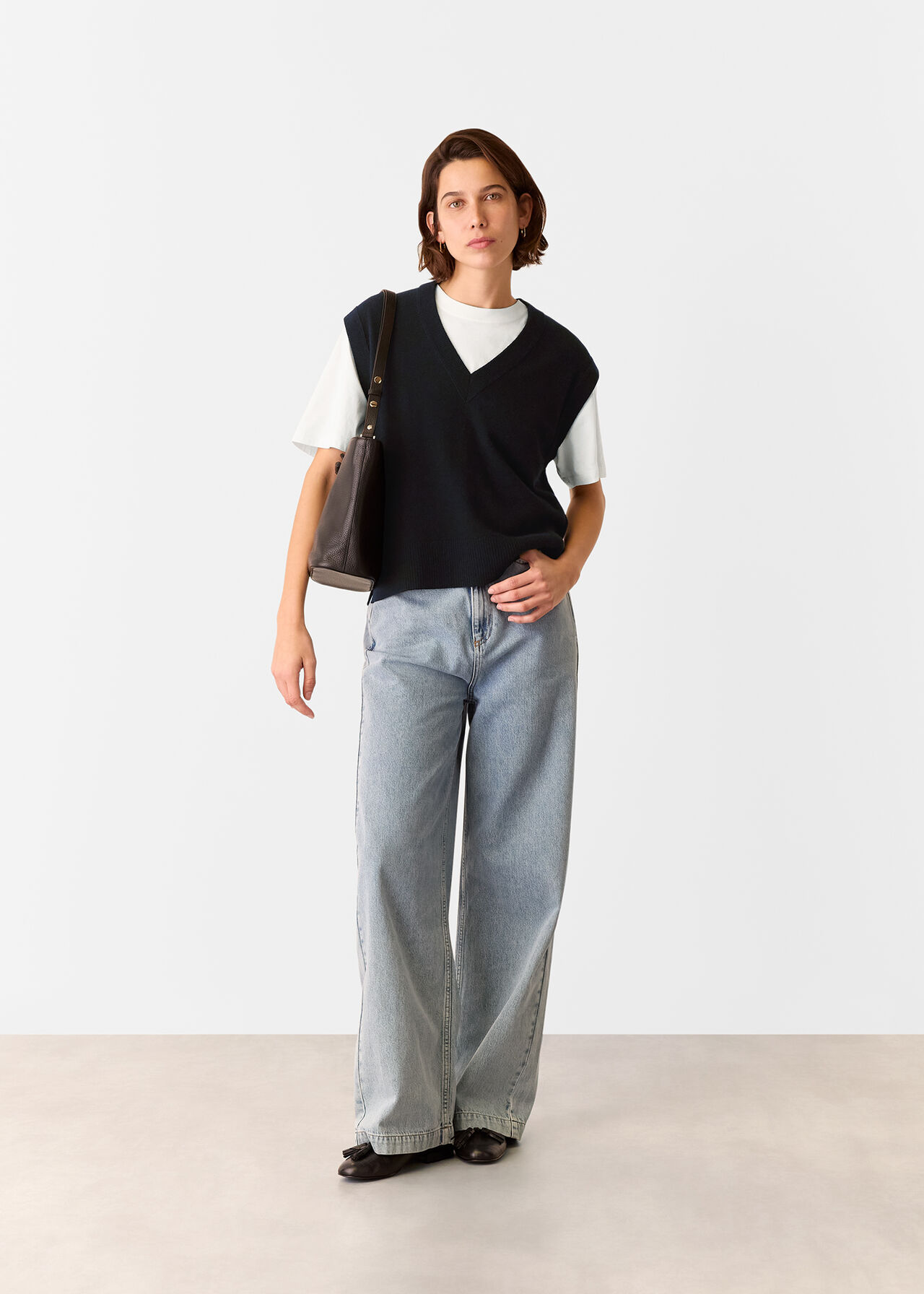 Wool V Neck Tank