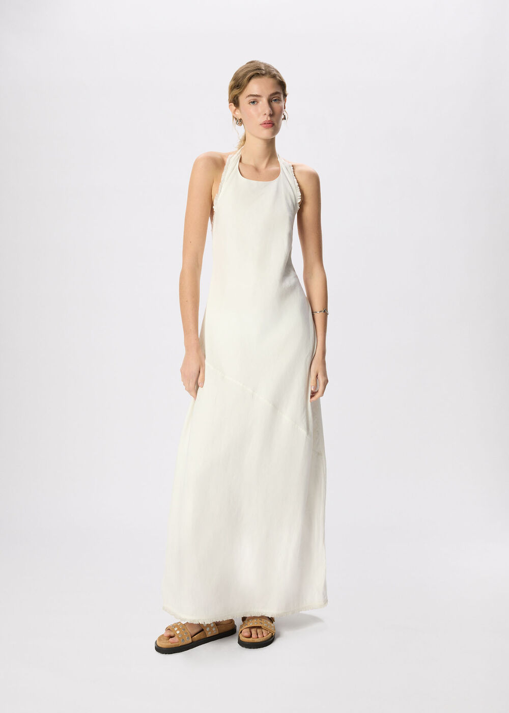 Linen Halter Neck Dress
