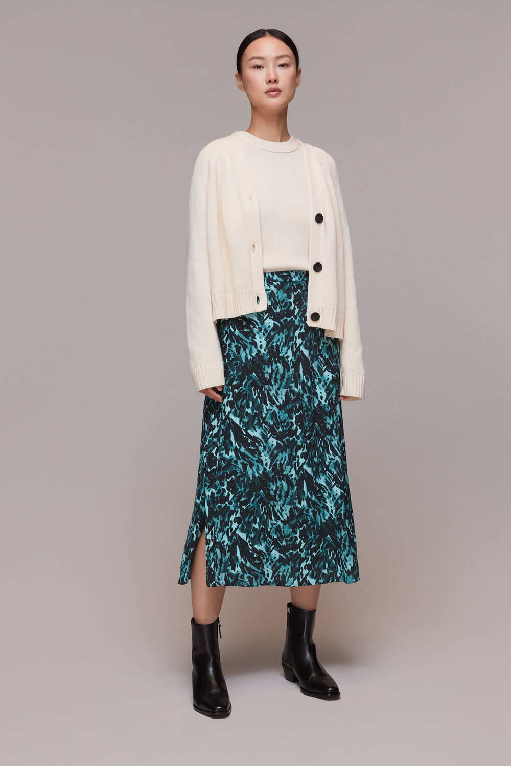 Multicolour Bambi Animal Button Skirt