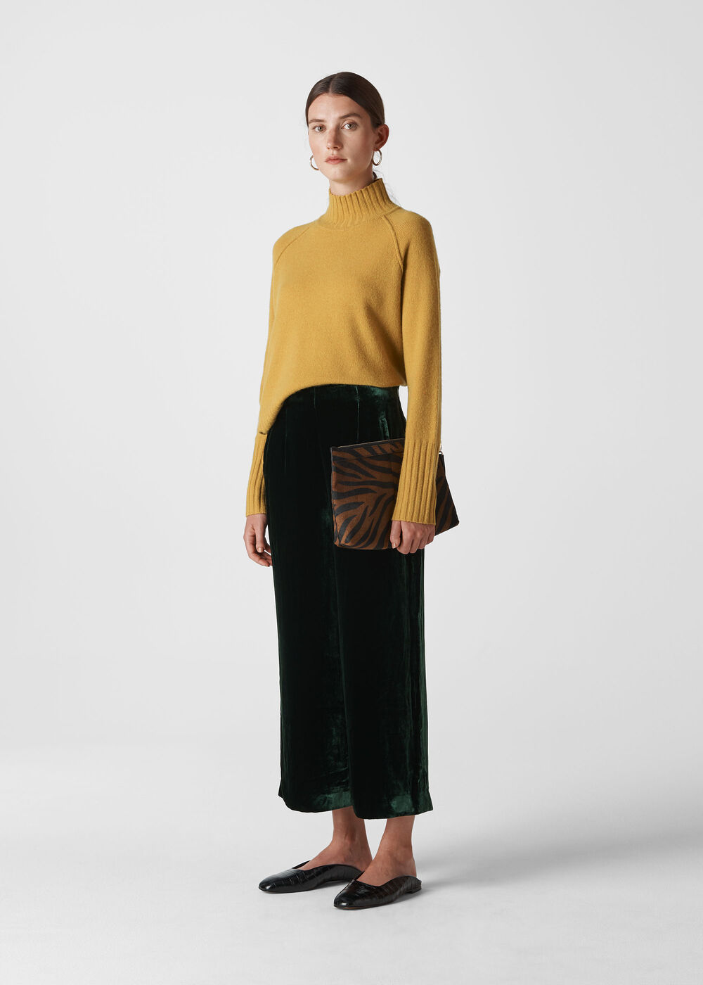 Velvet Silk Mix Trouser Green