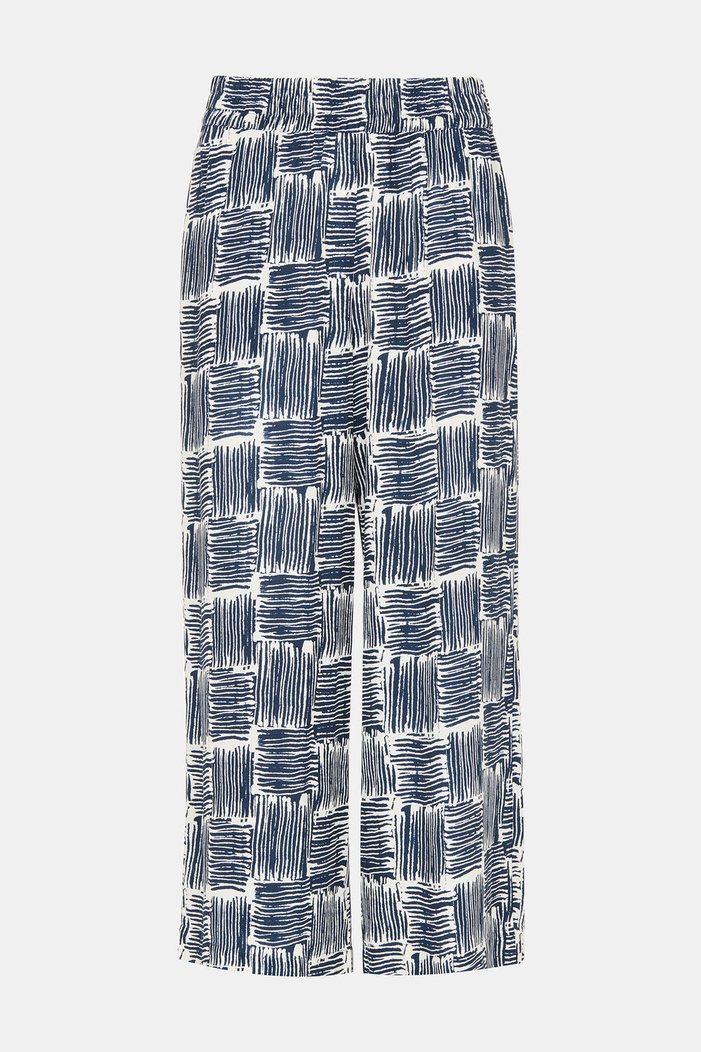 Petite Hatch Squares Cropped Trouser