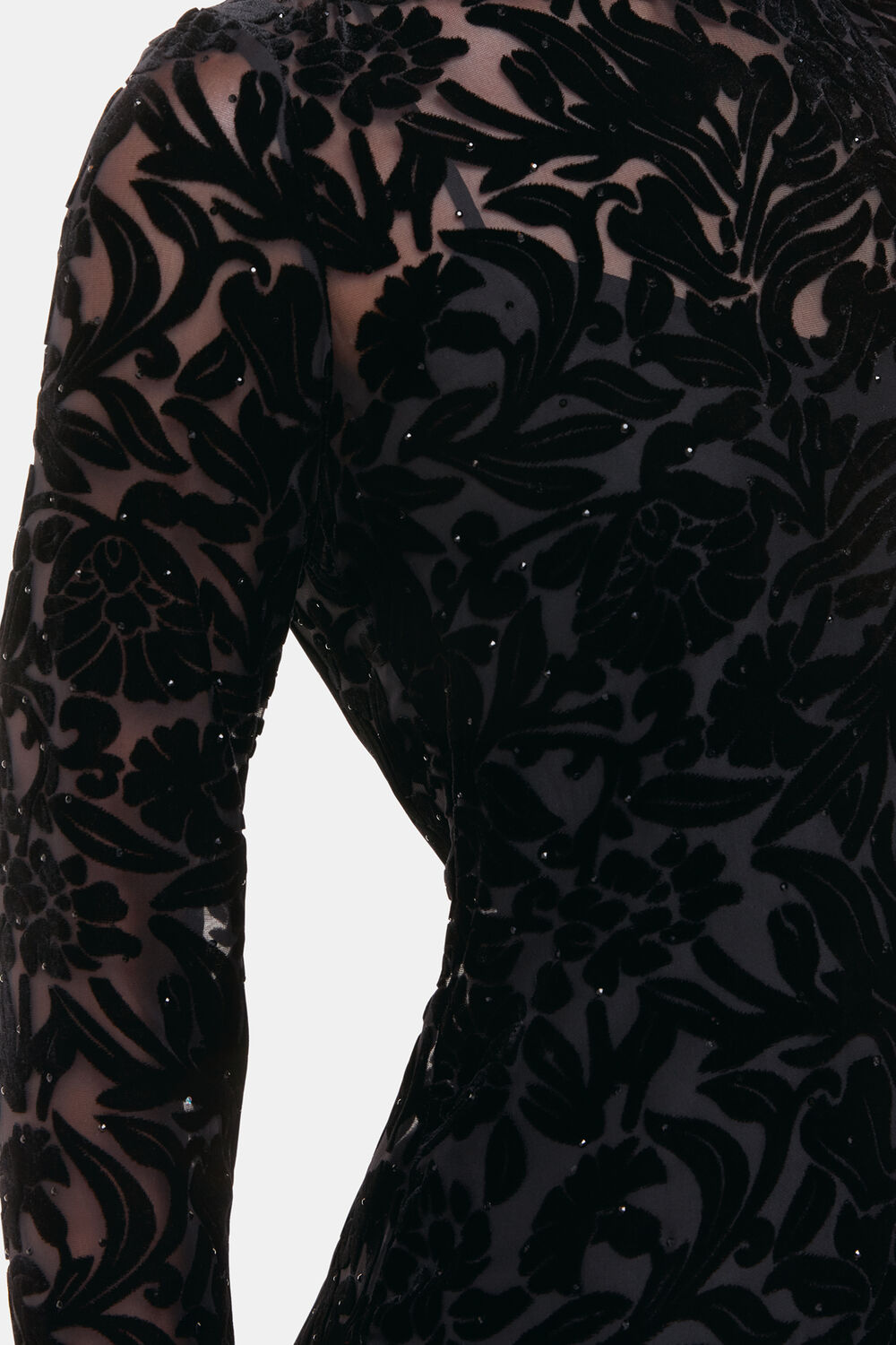 Hot Fix Floral Velvet Dress
