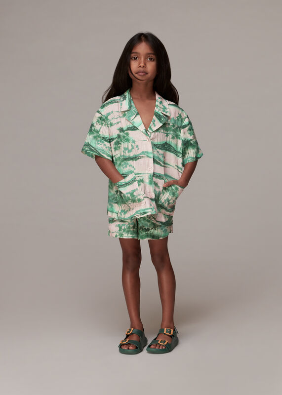 Pink Waving Palms Sammy Shirt