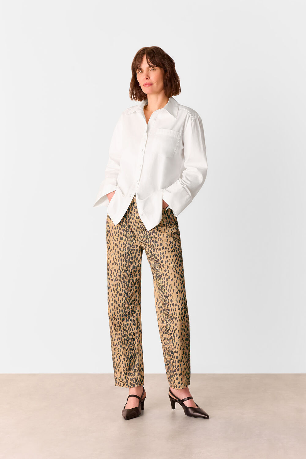 Neutral Animal Spot Barrel Leg Jean