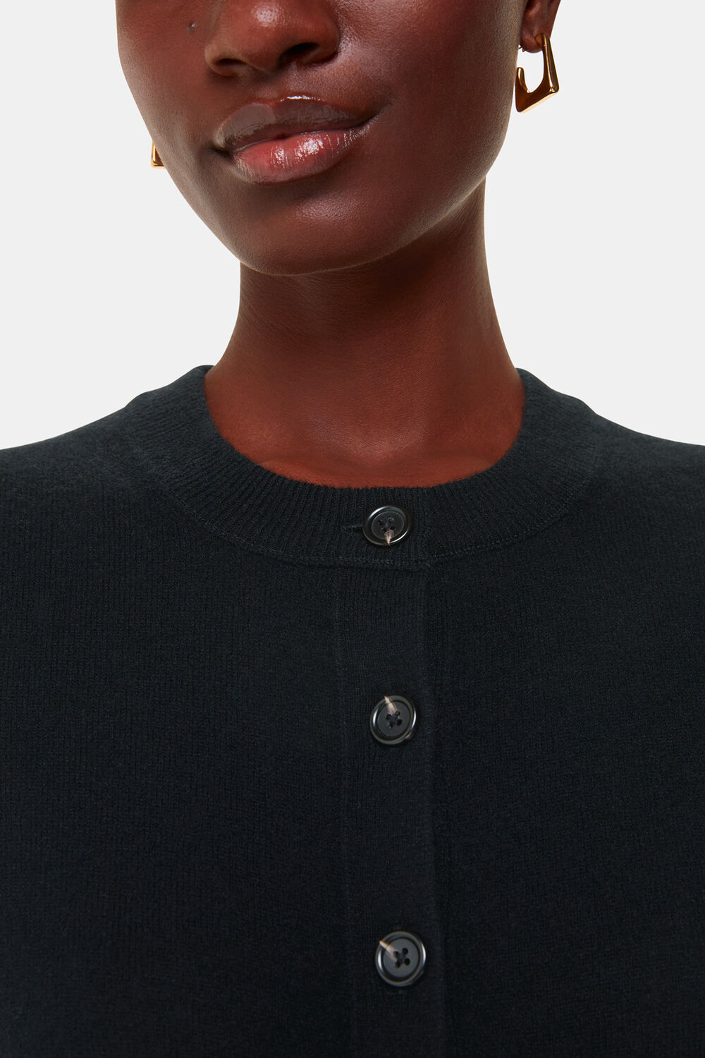 Wool Cropped Cardigan