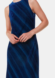 Devore Stripe Velvet Dress