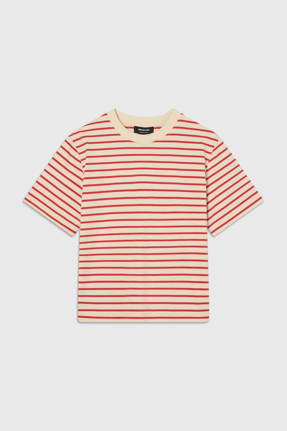 Red Stripe Relaxed Cotton T-shirt