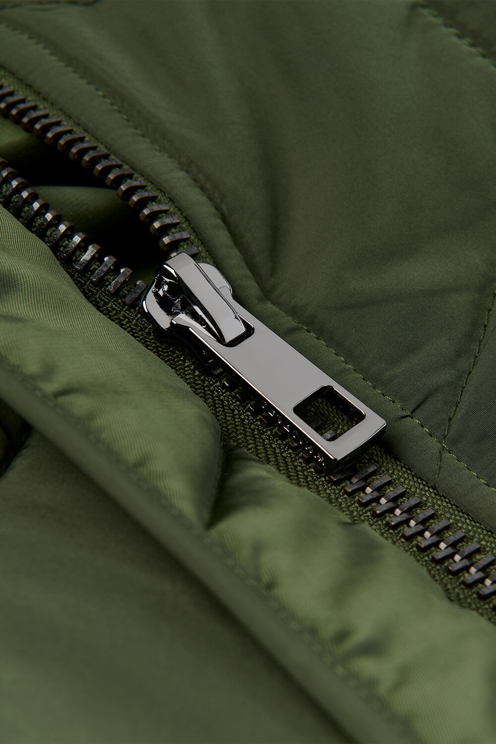 Khaki Ida Short Quilted Coat