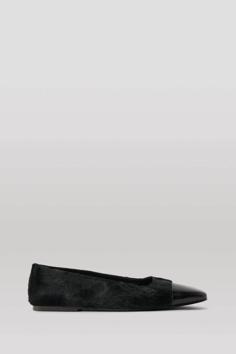 Hair-On Leather Ballet Pump