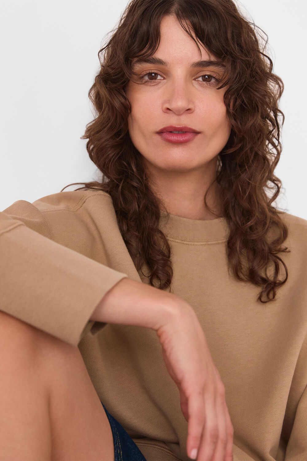 Rib Cuff Detail Jersey Sweat