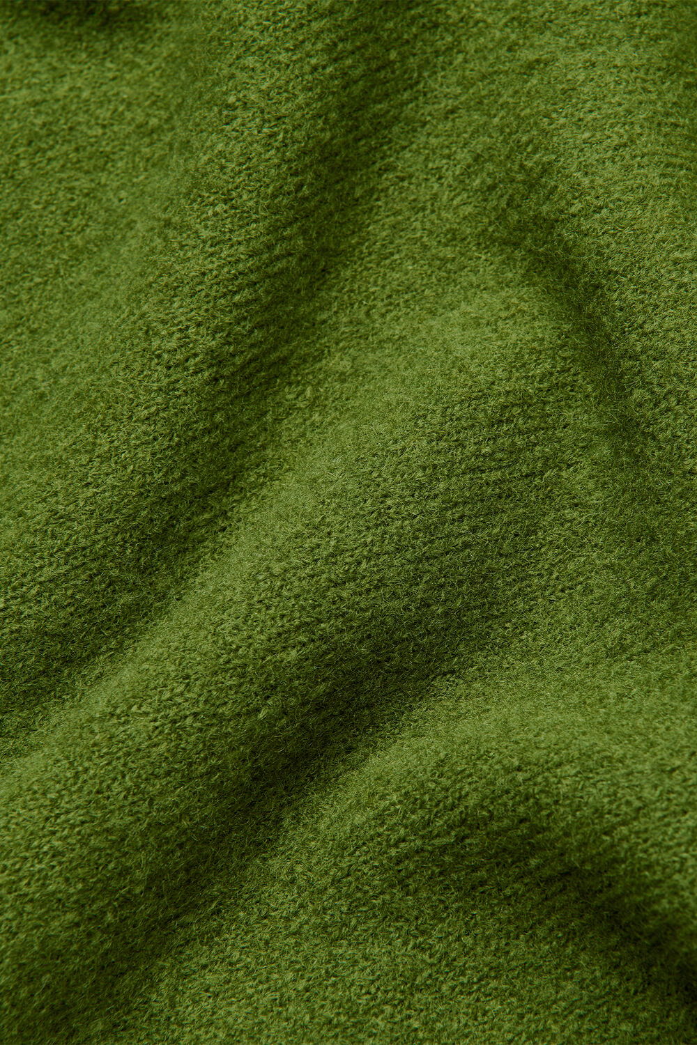 Green Wool Mix Seam Detail Knit