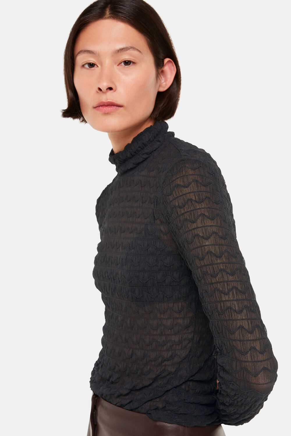 Texture Ruched Top