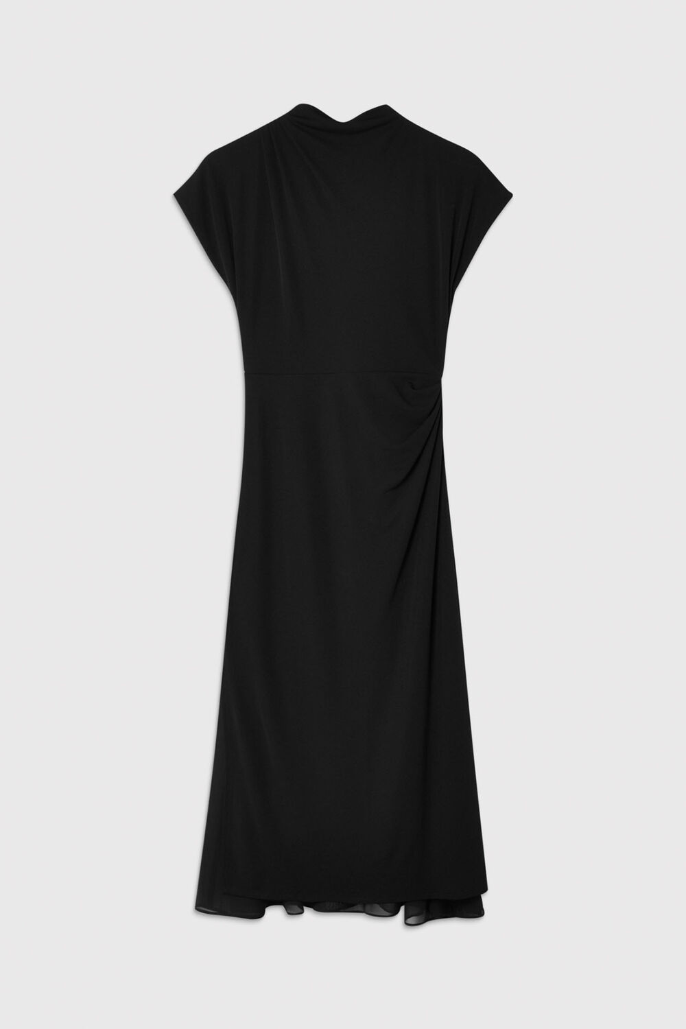 Black Jersey Sheer Underlayer Dress