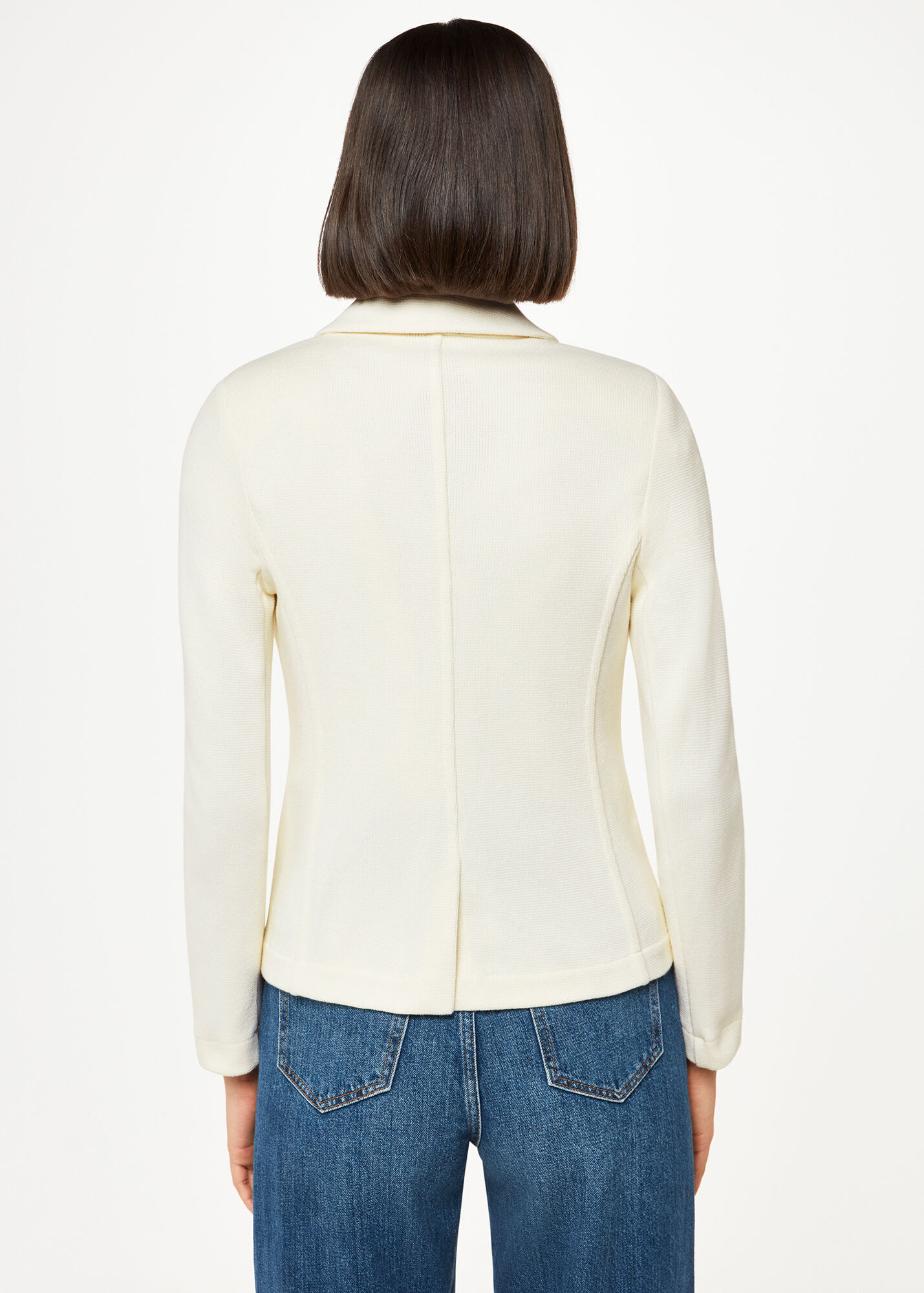 Ivory Slim Jersey Jacket With Welt Pockets | Whistles