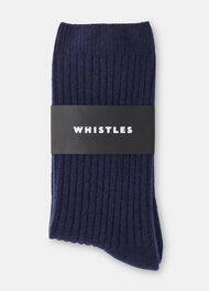 Cashmere Ribbed Socks